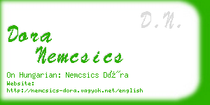 dora nemcsics business card